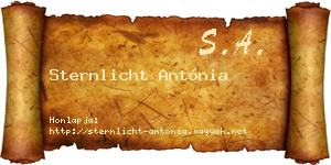 Sternlicht Antónia névjegykártya